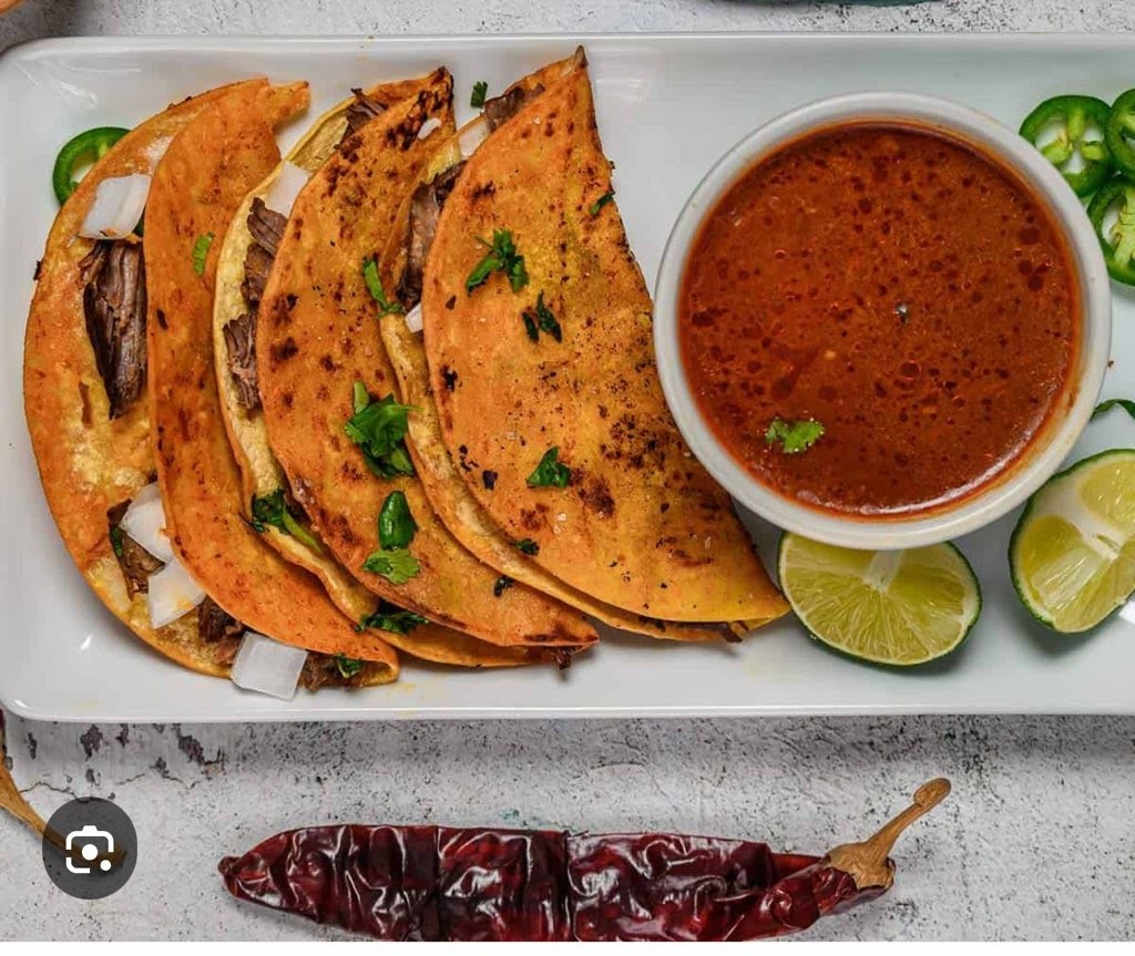 Crispy tacos with dipping sauce