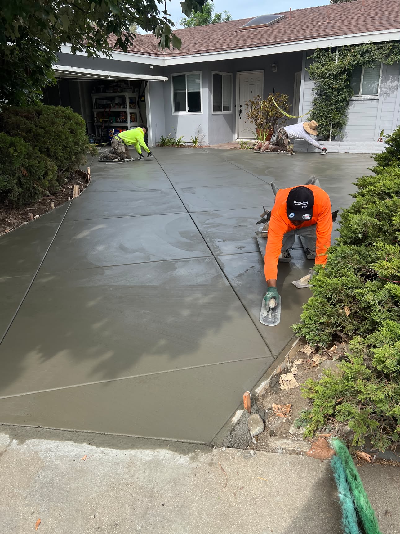 Residential concrete work by E & T Concrete in Fontana, CA