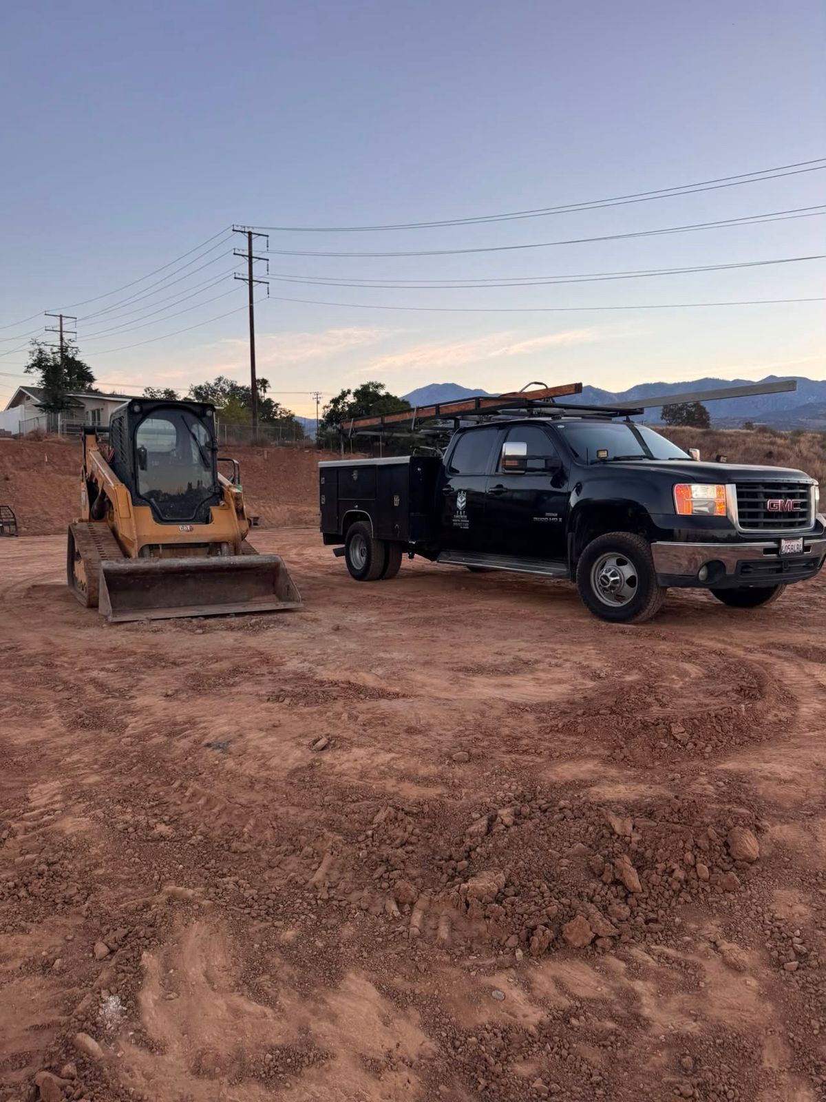 Grading and compacting the base before a concrete pour